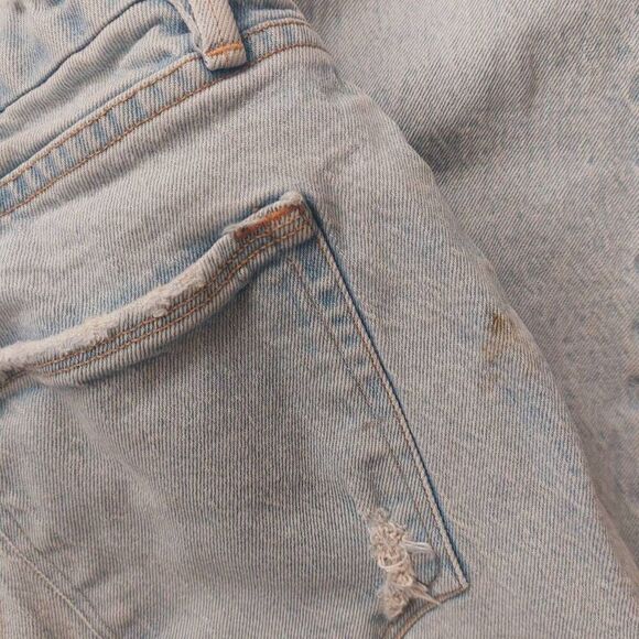 Good American High Rise Mom Jeans Light Wash Distressed Size 8/29 - Picture 8 of 11